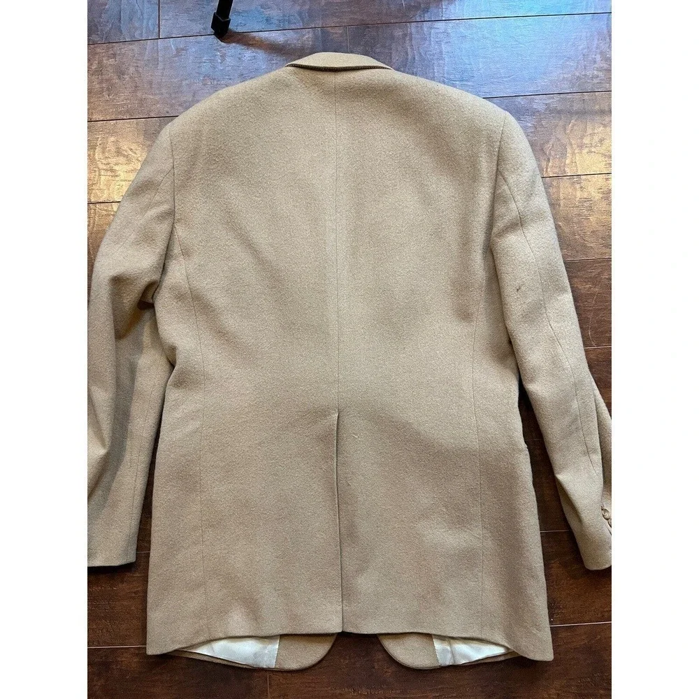 Chaps Ralph Lauren Blazer Mens Tan Camel Hair Sports Coat Suit Jacket